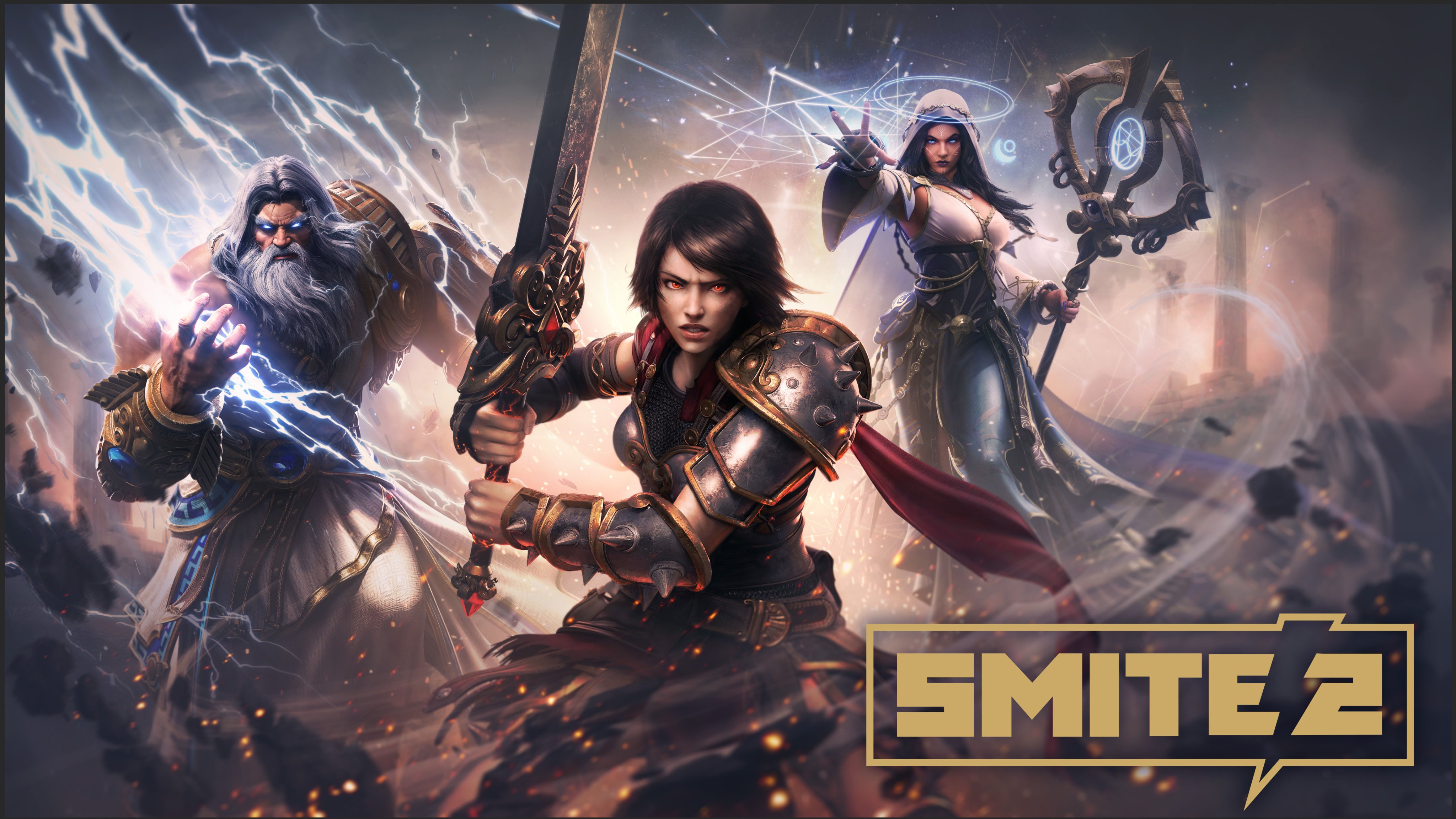 Smite 2 game hd wallpaper epic battle scene