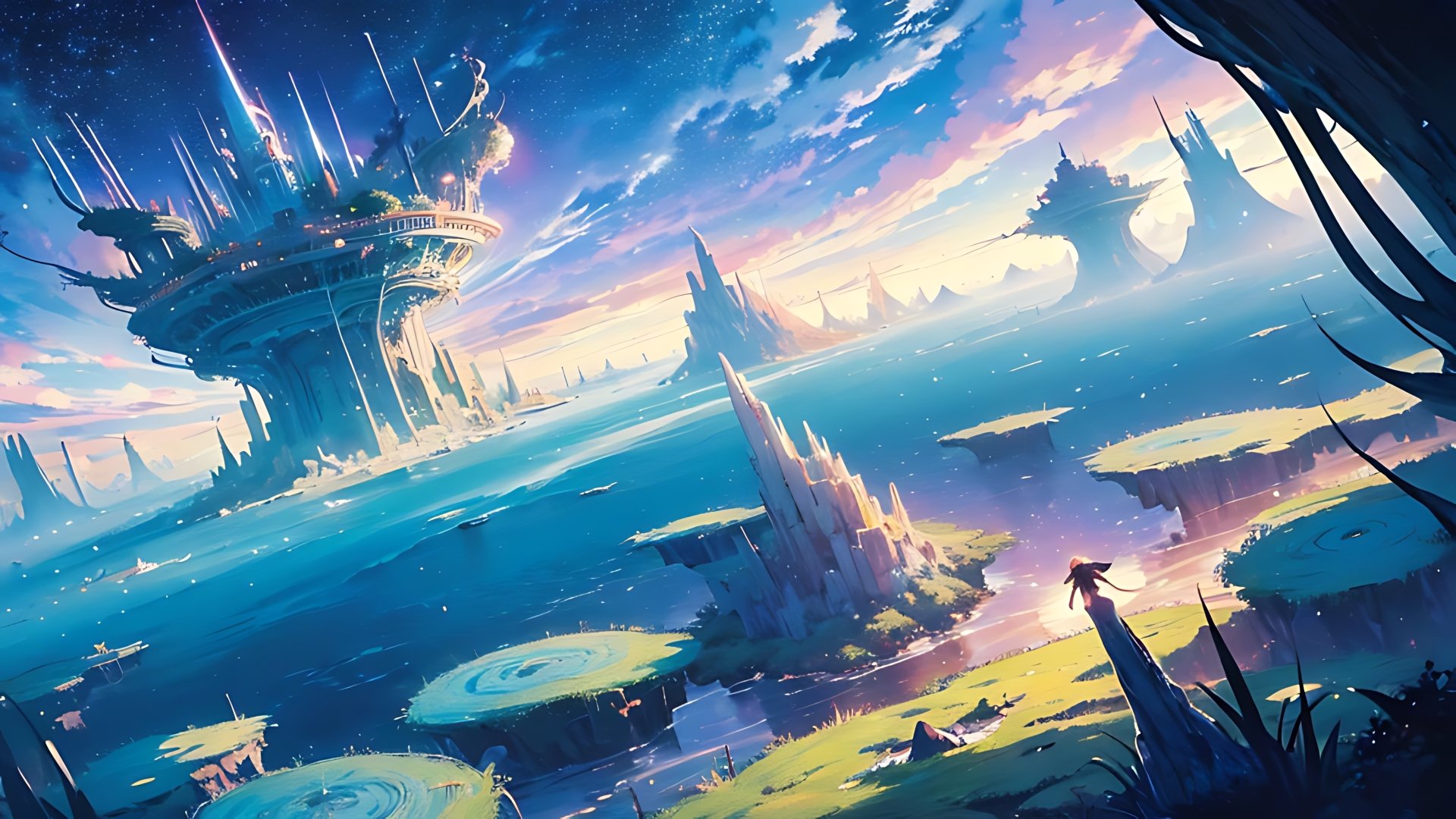 anime landscape wallpaper by lukychandra