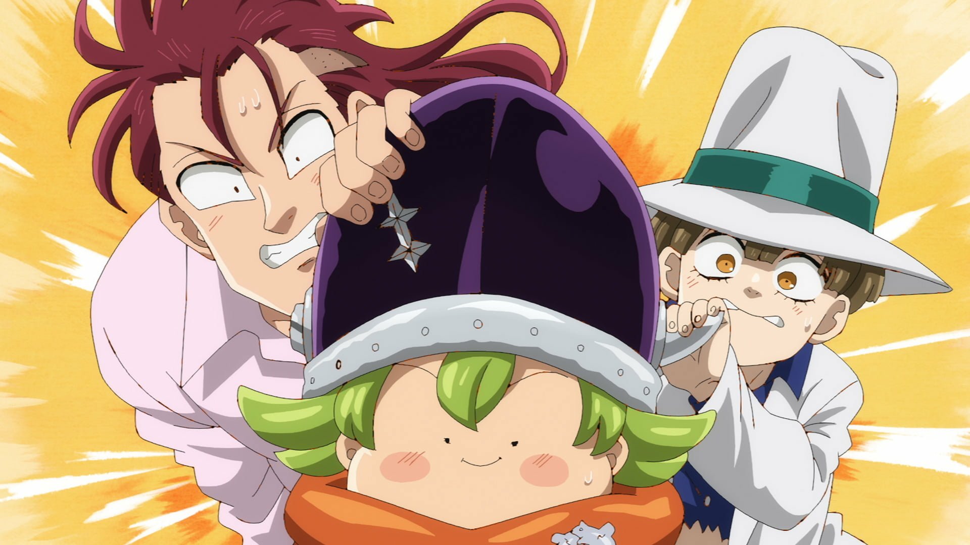 HD Anime Wallpaper from The Seven Deadly Sins: Four Knights of the Apocalypse featuring vibrant characters.