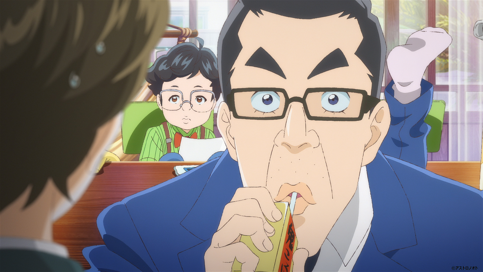 Anime character eating noodles HD desktop wallpaper from Astro Note series.