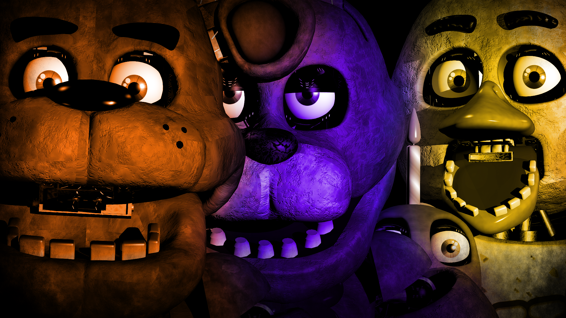 Download Fazbear Entertainment Freddy Fazbear's Pizza Classic Animatronics Original Animatronics Five Nights At Freddy's HD Wallpaper by ChuizaProductions