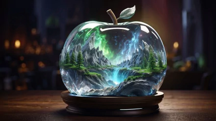  Aurora scene in Crystal apple
