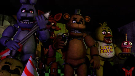 Freddy (Five Nights at Freddy's) Chica (Five NIghts at Freddy's) video game Freddy Fazbear's Pizza Five Nights at Freddy's HD Desktop Wallpaper | Background Image
