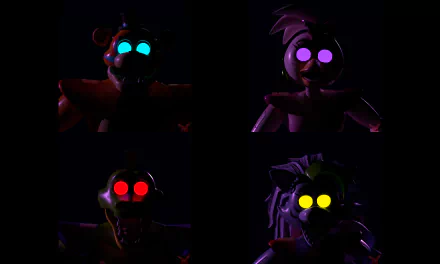 Glamrock Freddy (Five Nights at Freddy's) Roxanne Wolf (Five Nights at Freddy's) video game Five Nights at Freddy's: Security Breach Five Nights at Freddy's HD Desktop Wallpaper | Background Image