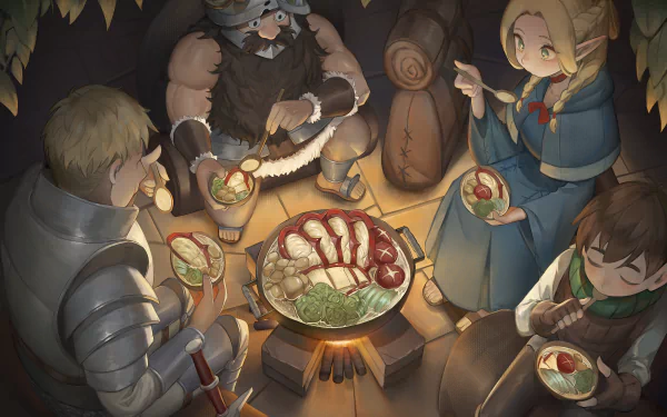 Anime Delicious in Dungeon HD Desktop Wallpaper | Background Image