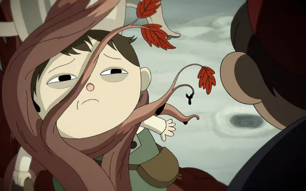 Over the Garden Wall HD desktop wallpaper featuring a scene with a main character entangled in branches.