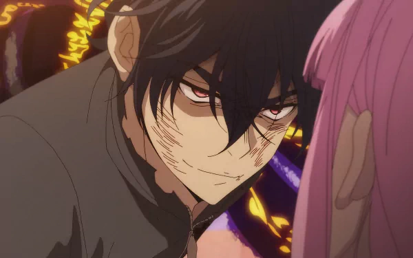 HD wallpaper from The Kingdoms of Ruin anime featuring a close-up of a character with intense red eyes.