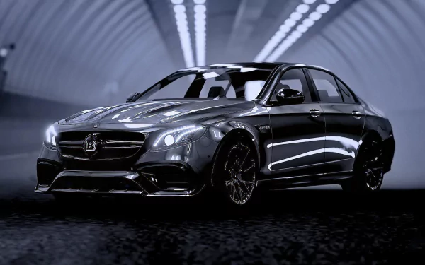 Brabus 800 E63 luxury car in a tunnel - HD desktop wallpaper and background.