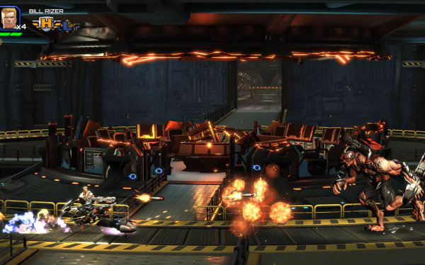 HD desktop wallpaper of Contra: Operation C gameplay featuring intense battle scene.