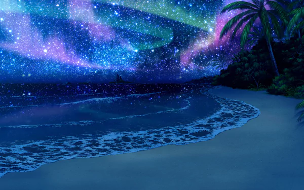 Digital Art sky landscape Stars beach HD Desktop Wallpaper | Background Image