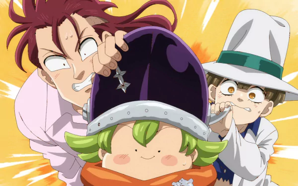 HD Anime Wallpaper from The Seven Deadly Sins: Four Knights of the Apocalypse featuring vibrant characters.