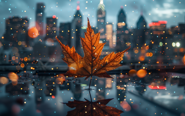 Leaf City Nature HD Wallpaper | Background Image