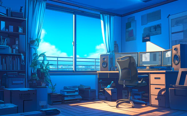 Download Anime Room Anime Room HD Wallpaper