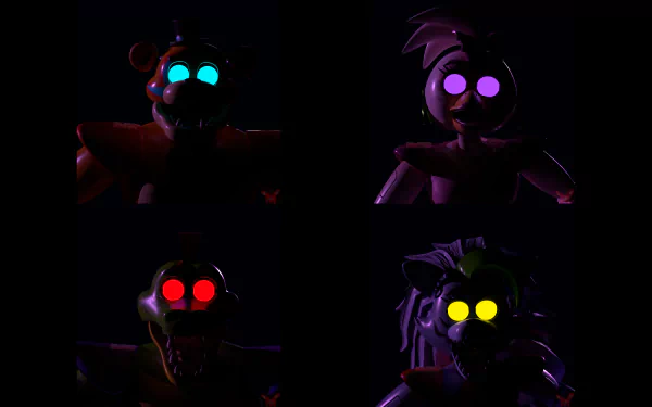 Glamrock Freddy (Five Nights at Freddy's) Roxanne Wolf (Five Nights at Freddy's) video game Five Nights at Freddy's: Security Breach Five Nights at Freddy's HD Desktop Wallpaper | Background Image