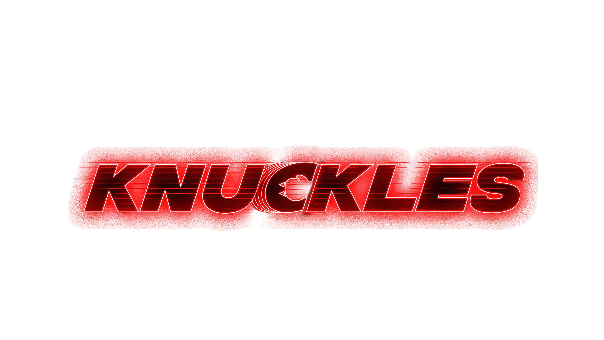 HD desktop wallpaper featuring the bold red logo for the 2024 TV show Knuckles.