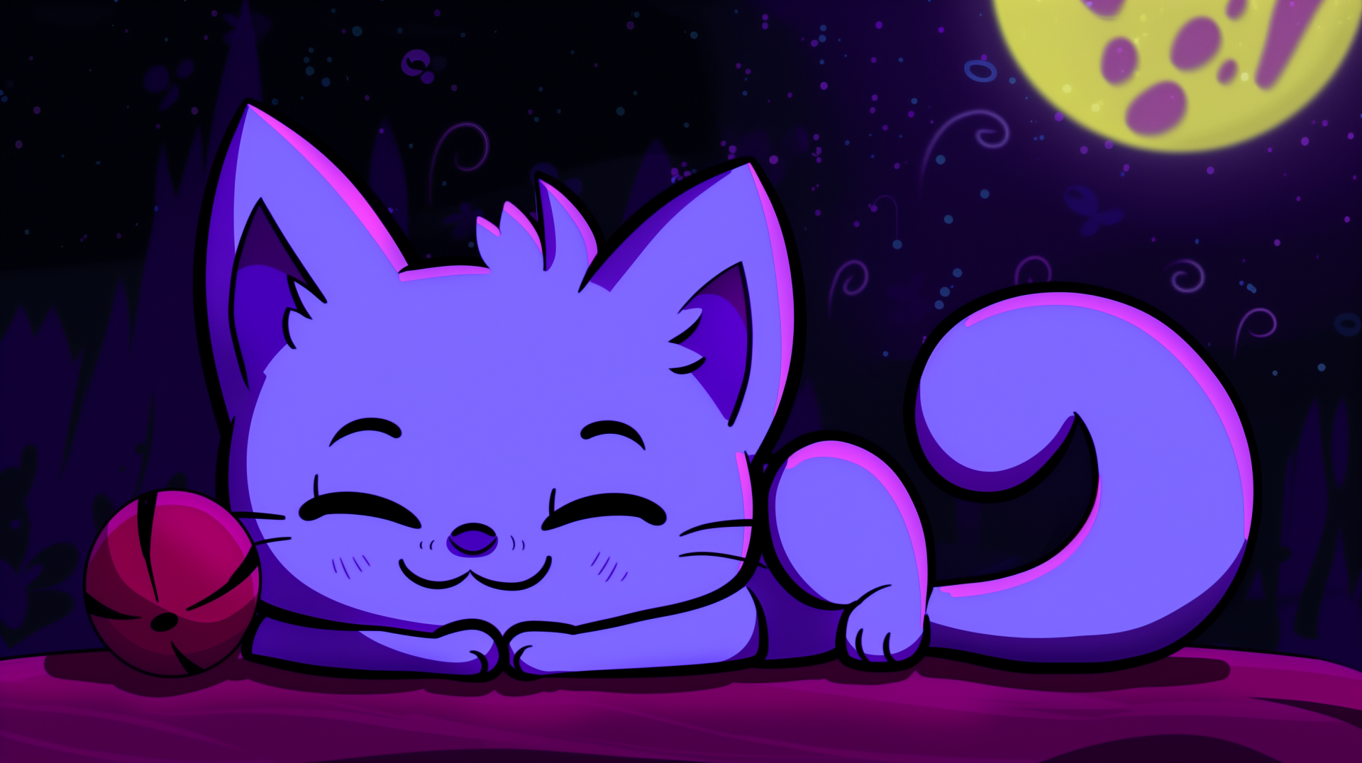 Dreamy Night With Catnap - Download Your Magical Wallpaper! By Patrika