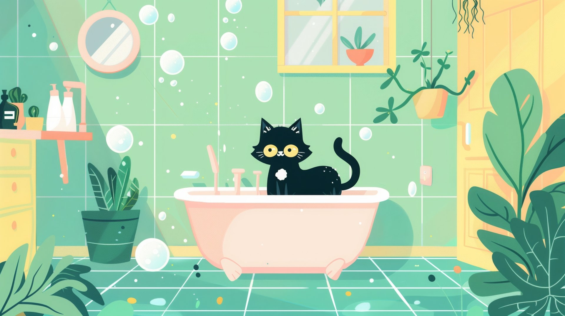 Bubble Bath Kitty in 4K Ultra HD by Phaethon