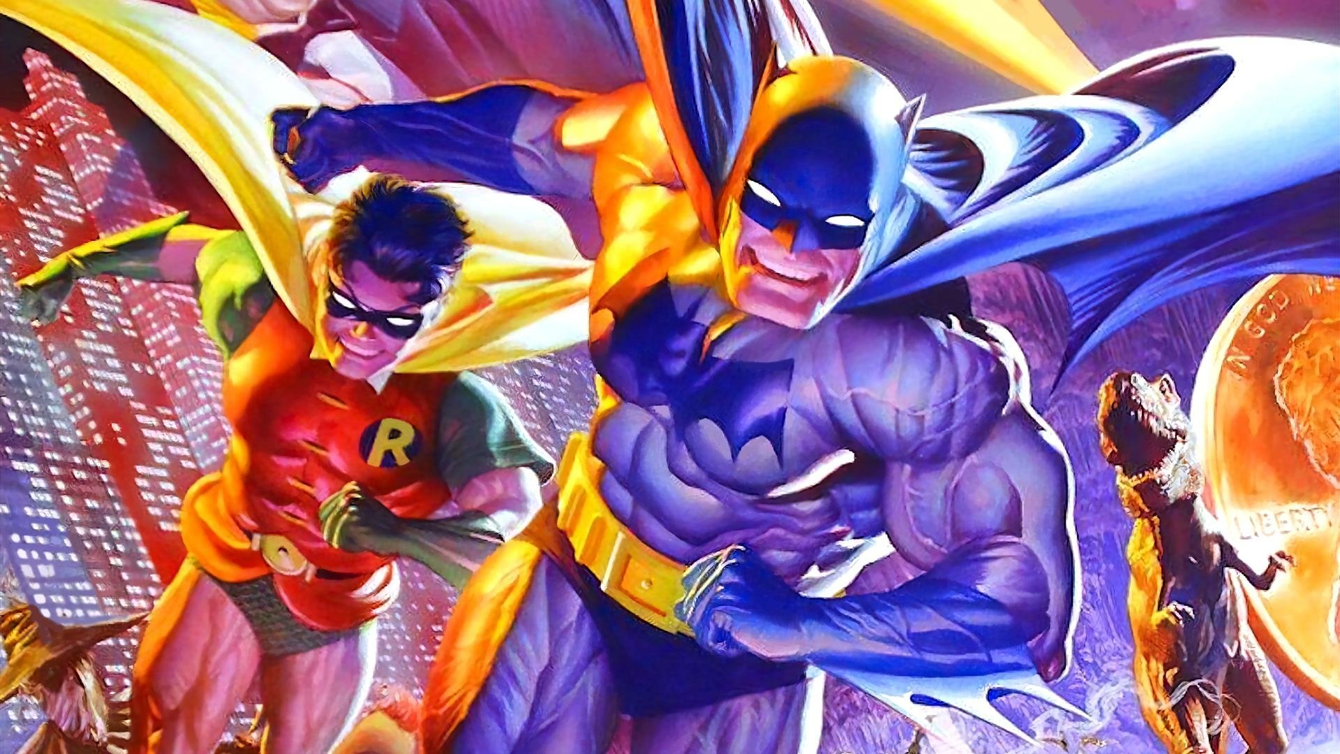 Download Batman Alex Ross DC Comics Robin (DC Comics) HD Wallpaper