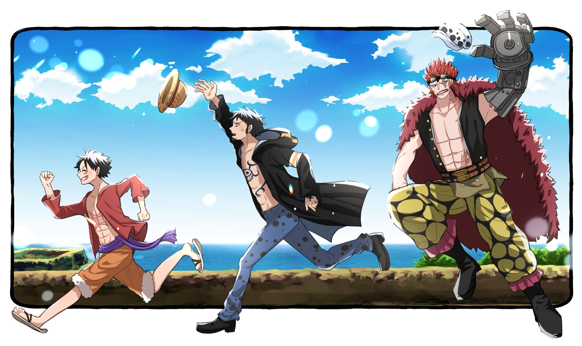 Download Anime One Piece Monkey D. Luffy Trafalgar Law Eustass Kid HD ...