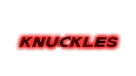 HD desktop wallpaper featuring the bold red logo for the 2024 TV show Knuckles.