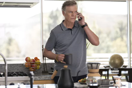 HD desktop wallpaper featuring Christopher McDonald in a kitchen scene from the TV show Hacks (2021).