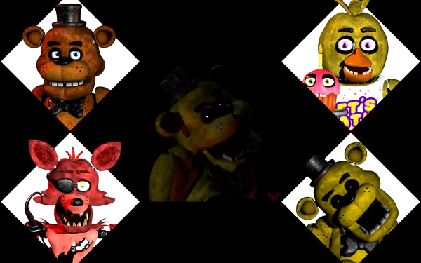 Freddy (Five Nights at Freddy's) Golden Freddy (Five Nights At Freddy's) video game Freddy Fazbear's Pizza Five Nights at Freddy's HD Desktop Wallpaper | Background Image