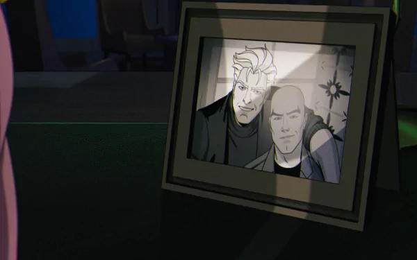 Charles Xavier and Magneto in a dramatic face-off scene from a Marvel TV show, depicted in a stunning high-definition desktop wallpaper.
