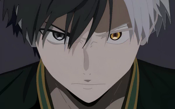 HD anime desktop wallpaper featuring a close-up of Haruka Sakura from Wind Breaker with sharp eyes and a two-toned hairstyle.