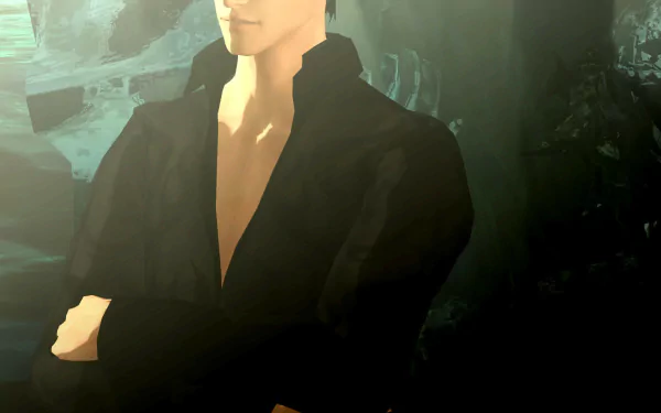 HD desktop wallpaper featuring a character from the video game El Shaddai: Ascension of the Metatron, set against a mystical backdrop.