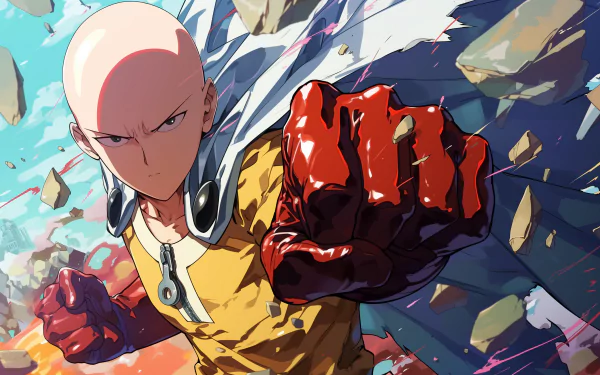 Saitama Power Punch 4K Ultra HD Wallpaper