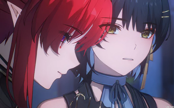 HD desktop wallpaper featuring Yinlin from the video game Wuthering Waves. The image portrays Yinlin with a thoughtful expression, complemented by high-detail art and vivid colors.