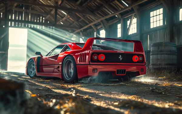 Download Ferrari F40 Barn Ferrari HD Wallpaper by michaldunaj