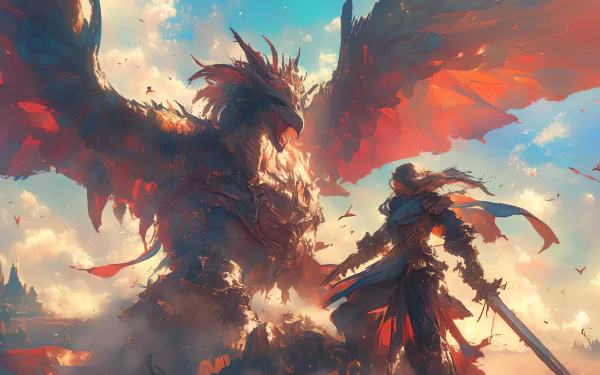 Anime warrior griffin HD Desktop Wallpaper | Background Image