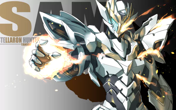 HD desktop wallpaper featuring Sam from the video game Honkai: Star Rail, showcasing a powerful armored character with glowing energy effects and dynamic background elements.