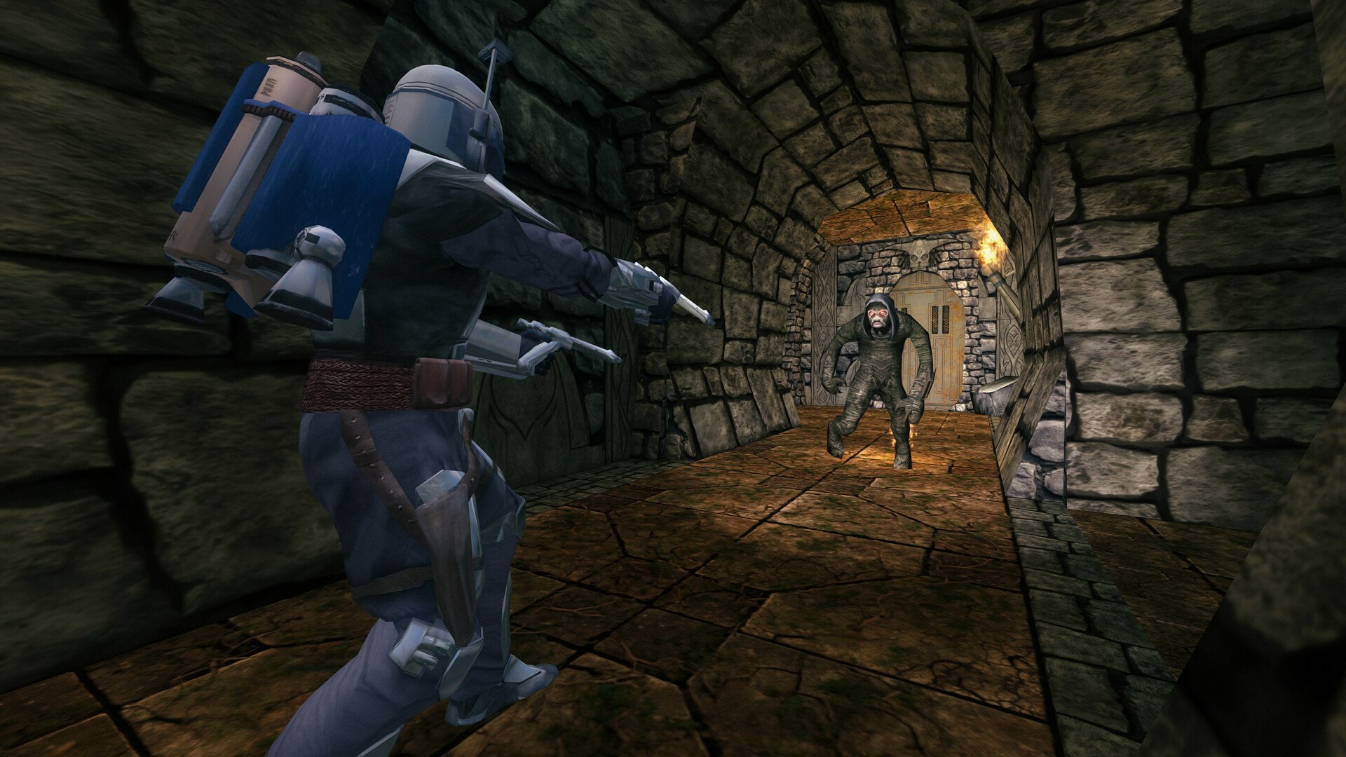 HD desktop wallpaper featuring iconic visuals from the video game Star Wars: Bounty Hunter, capturing the essence of the thrilling galactic adventure.