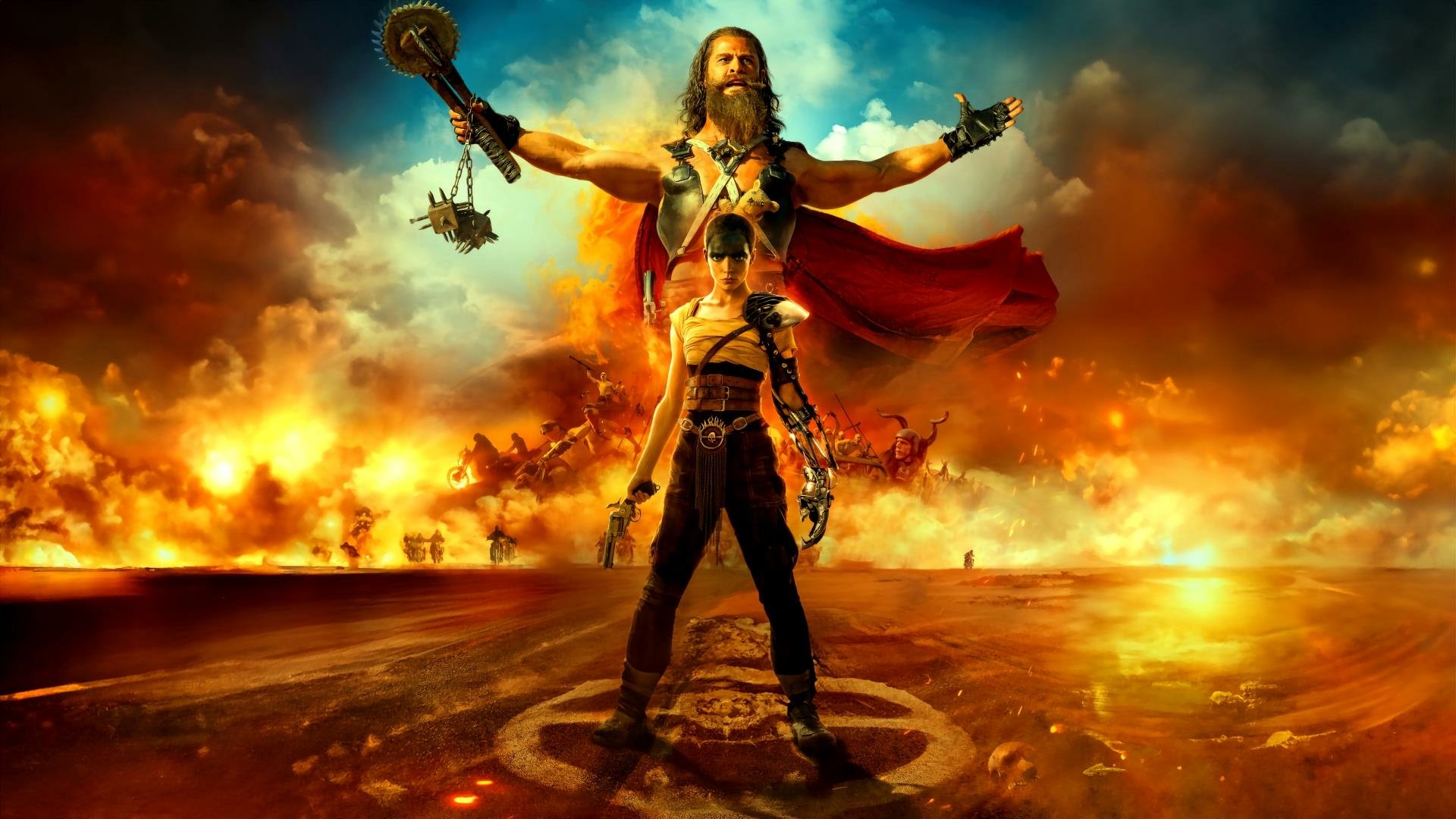 Download Furiosa: A Mad Max Saga Anya Taylor-Joy Chris Hemsworth HD Wallpaper