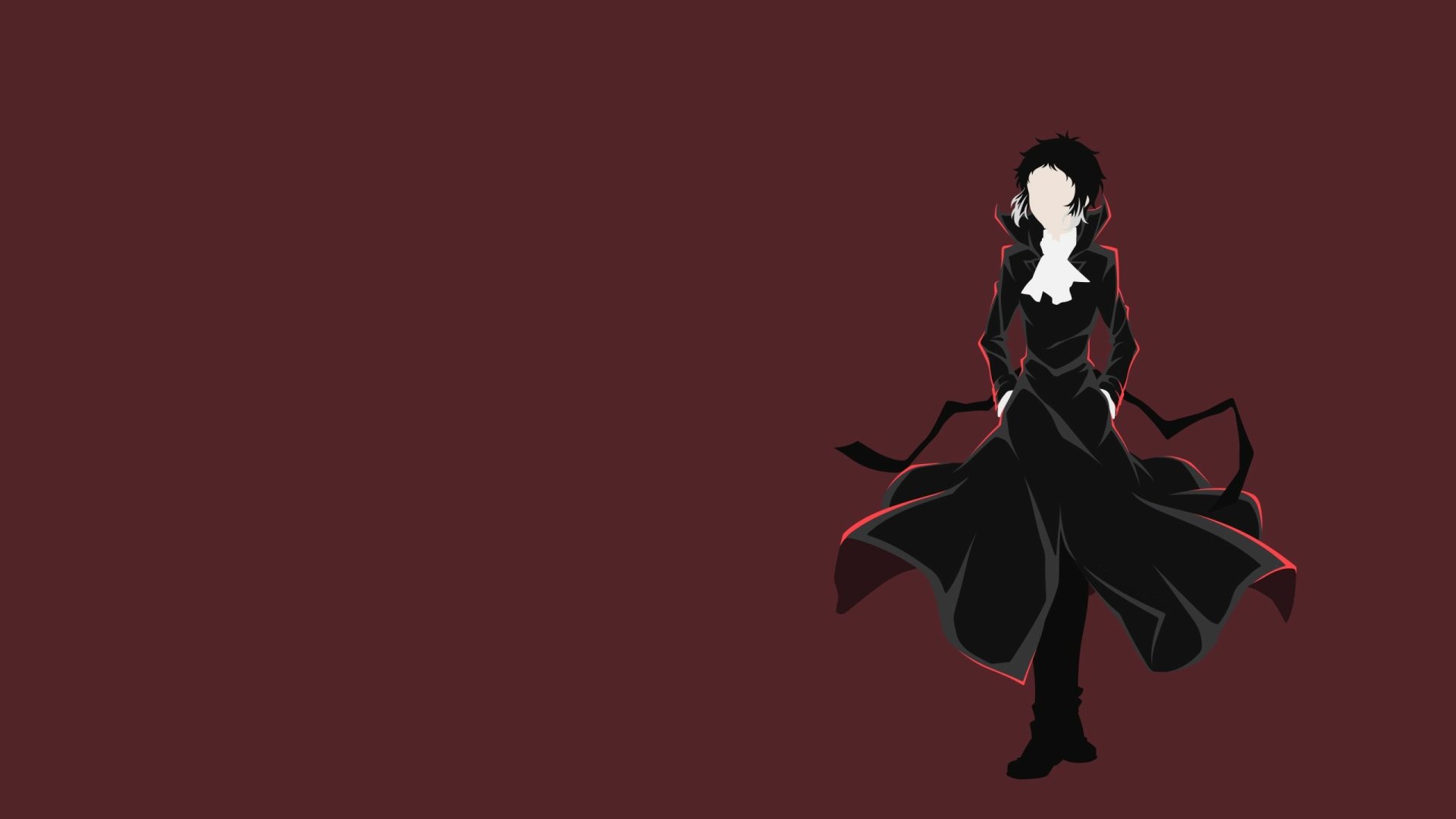 HD wallpaper featuring Ryūnosuke Akutagawa from the anime Bungou Stray Dogs, showcasing a striking design that captures the essence of the character in vivid detail.