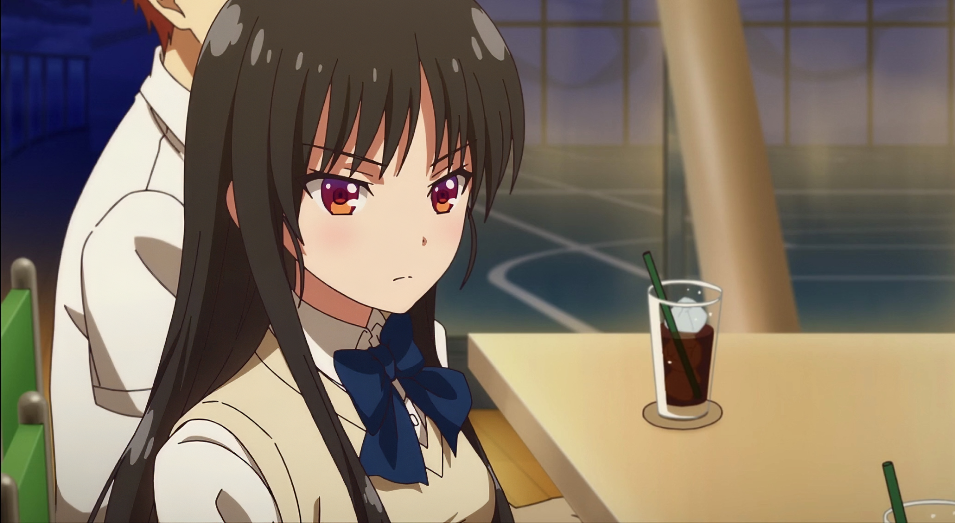 A captivating HD desktop wallpaper featuring Suzune Horikita from the anime Classroom of the Elite, showcasing her character and theme in a vivid classroom setting.