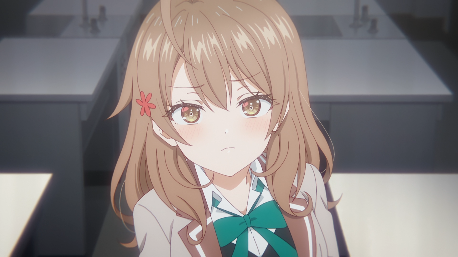 HD anime desktop wallpaper featuring Maria Mikhailovna Kujou from Alya Sometimes Hides Her Feelings in Russian, showcasing a soft, detailed character portrait.