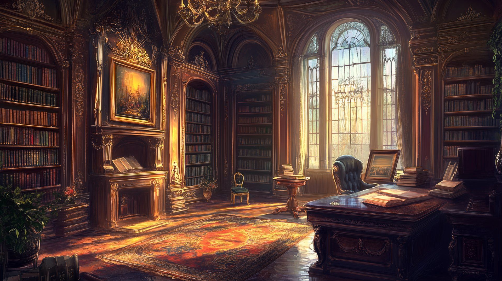 A cozy bookshelf filled with various books in a bookstore, creating an inviting atmosphere. This image serves as a high-definition PC desktop wallpaper and background.