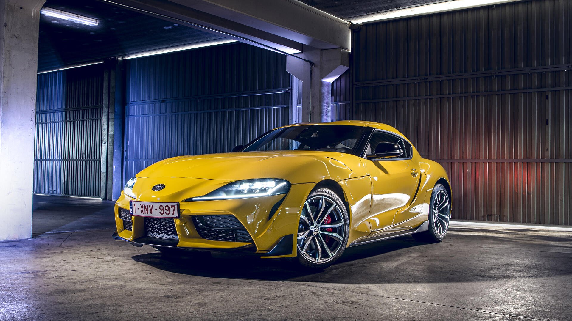 A sleek Toyota Supra showcased in a 4K Ultra HD desktop wallpaper, highlighting the car's dynamic design and performance appeal.
