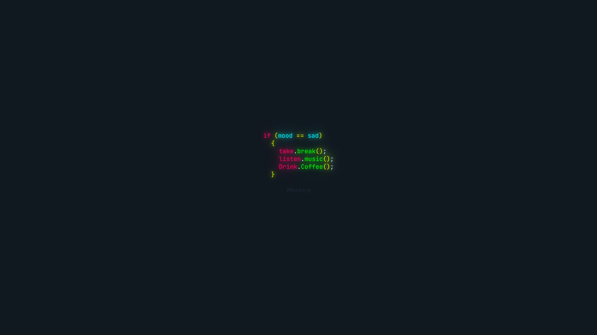 Minimalistic Desktop wallpaper for coders , hackers by mayborg