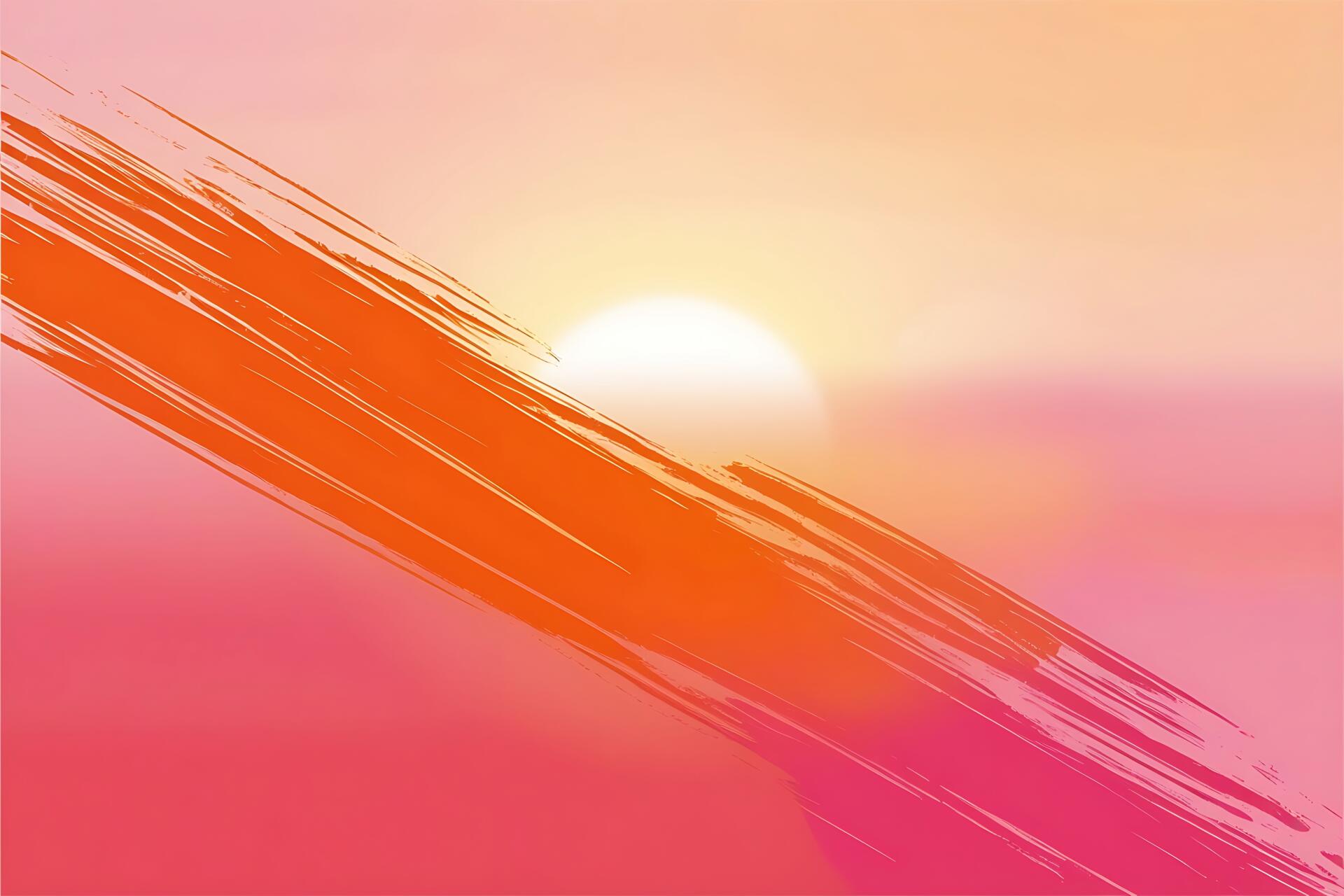 Radiant Orange Pink Gradient Smooth Brush Strokes by soheltanwar