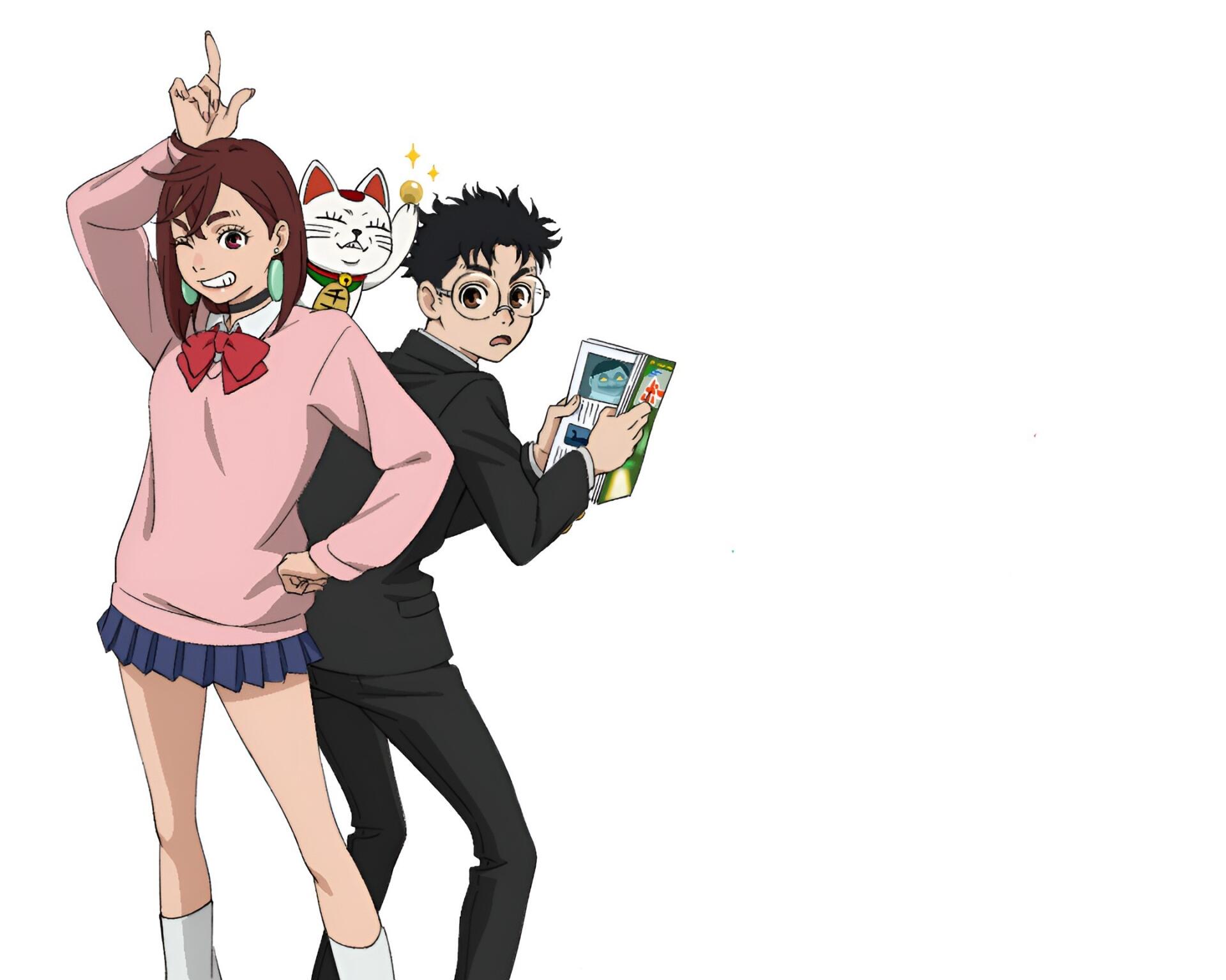 Dandadan HD Wallpaper Momo Ayase & Ken Takakura Anime Style