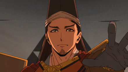 A captivating HD desktop wallpaper from the anime The Elusive Samurai, featuring a character reaching out with a confident expression and intricate details in his attire.