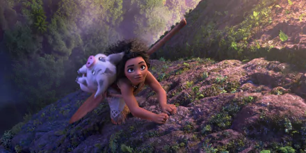 HD desktop wallpaper featuring Moana Waialiki from the movie Moana 2, capturing the adventurous spirit and vibrant visuals of the beloved character.