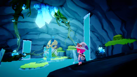 A stunning HD desktop wallpaper featuring scenes from the video game Mika and The Witch's Mountain, showcasing its enchanting landscapes and vibrant colors.