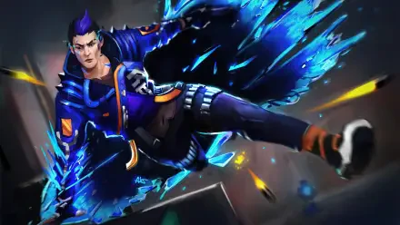 A high-definition desktop wallpaper featuring Yoru from Valorant, capturing the essence of this popular video game character in a stunning visual design.