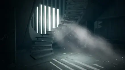 A dark and atmospheric HD wallpaper for the video game Escape the Backrooms, capturing the eerie essence of the game's unsettling environment.