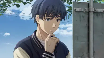 HD desktop wallpaper featuring characters and themes from the video game Emio - The Smiling Man in the Famicom Detective Club series.